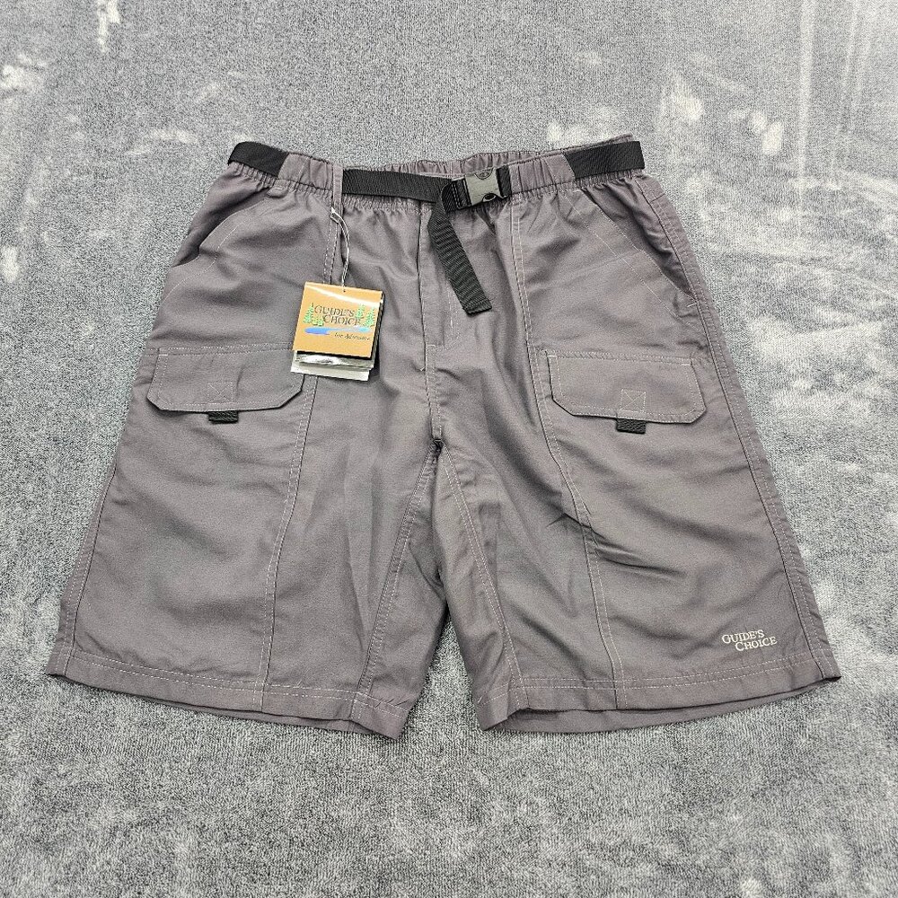 Guides Choice Shorts mens XXL Gray Cargo belted lightweight hiking outdoor trail
